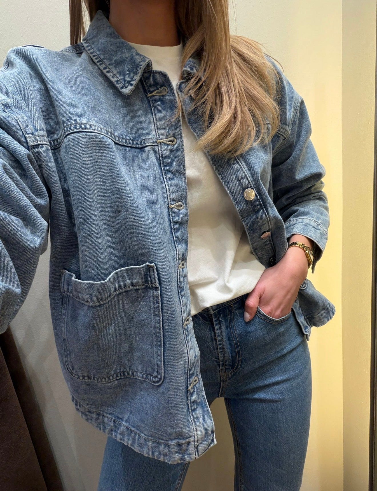 VMJAMIE Denim Jacket - Light Blue Denim
